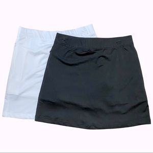 Gretchen Scott Designs Jersey Skippy Skorts (2)-NWT Women’s Size S - black/white